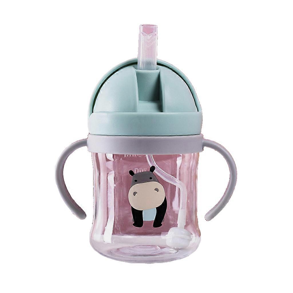 250ml Baby Feeding Cup with Straw Child Learn Feeding Drinking Bottle Sippy Cup 2037 green