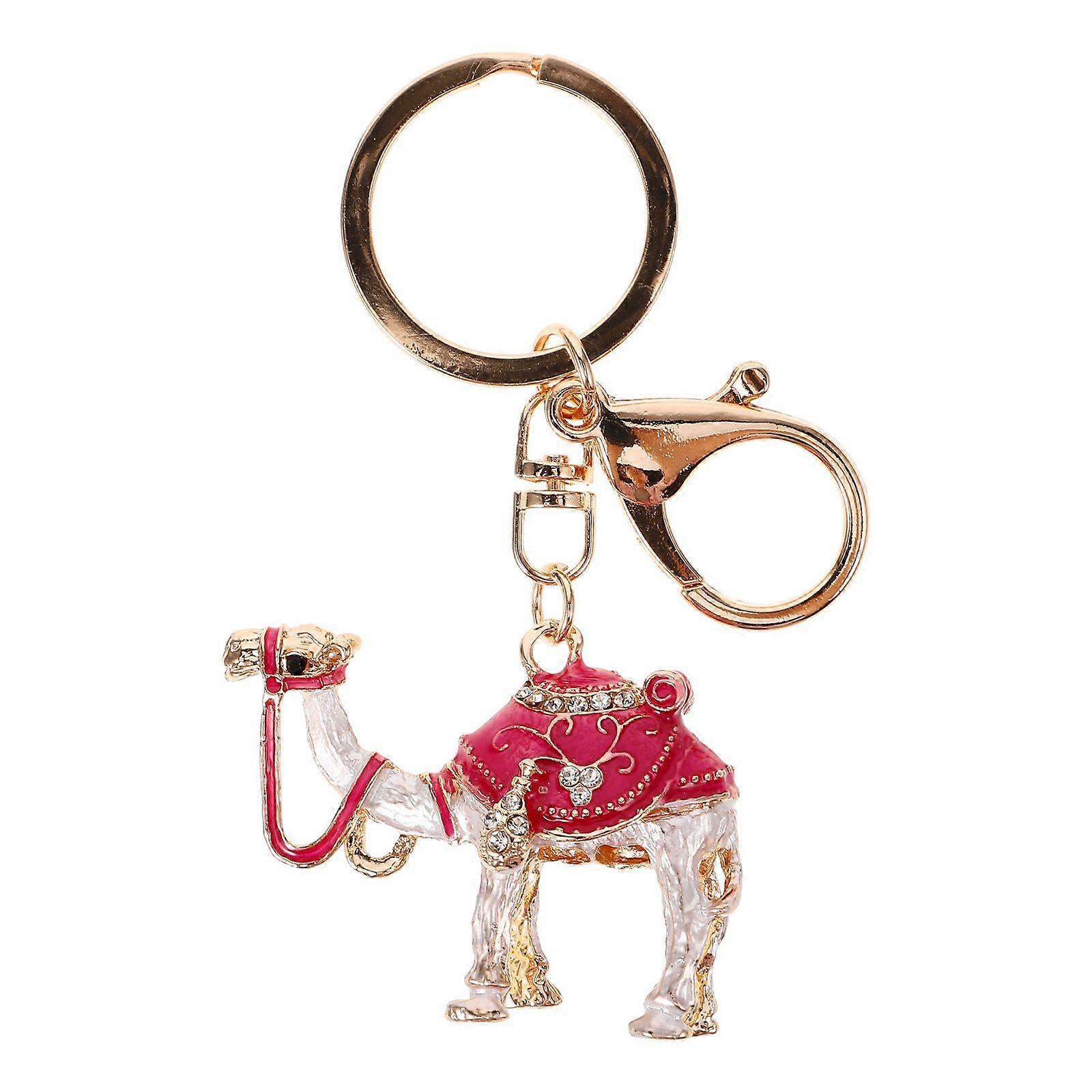Camel Keychain Rhinestone Keychain Bag Hanging Ornament Decorative Key Ring