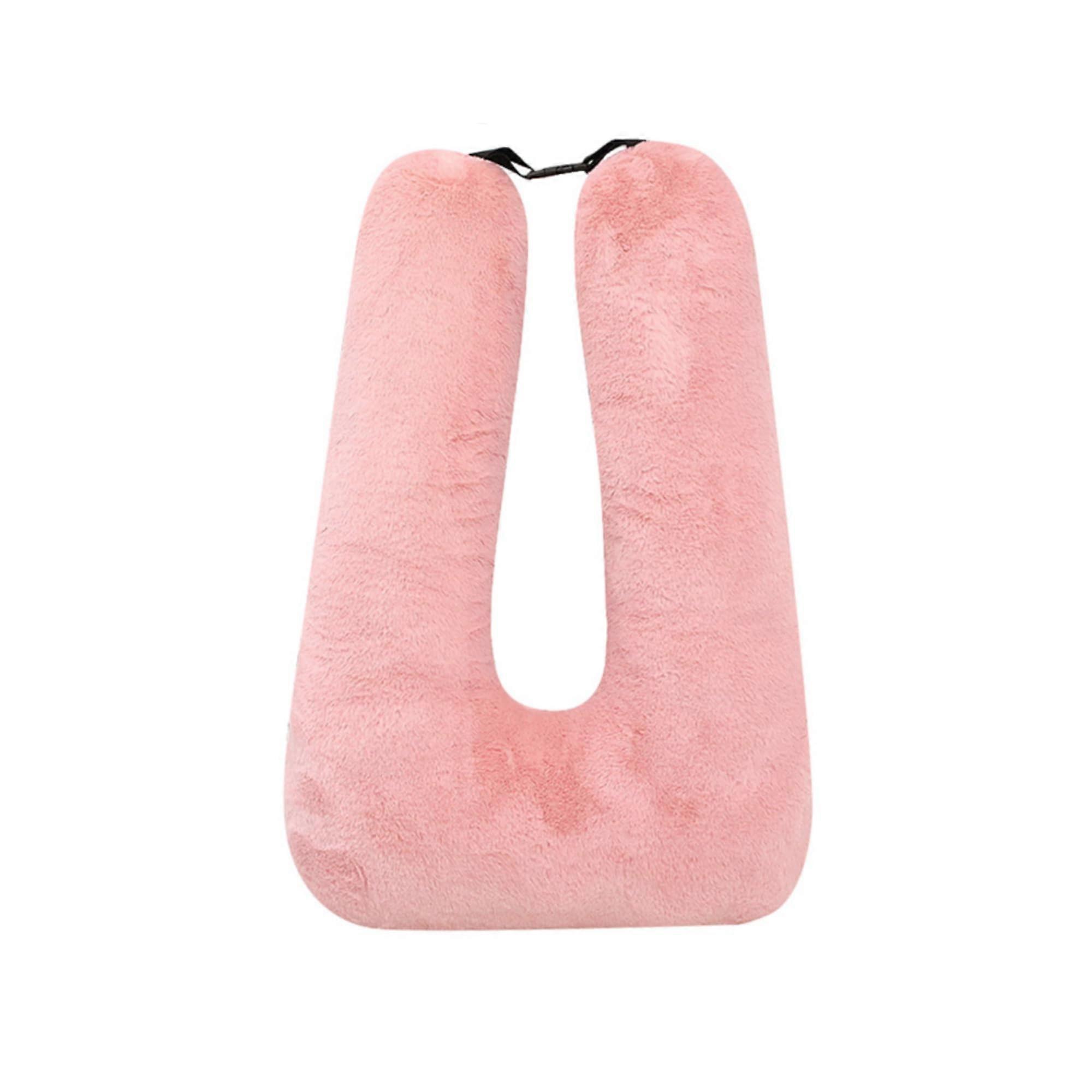 travel pillows, lining car pillow, pillow for children and adults, neck and head support (pink)