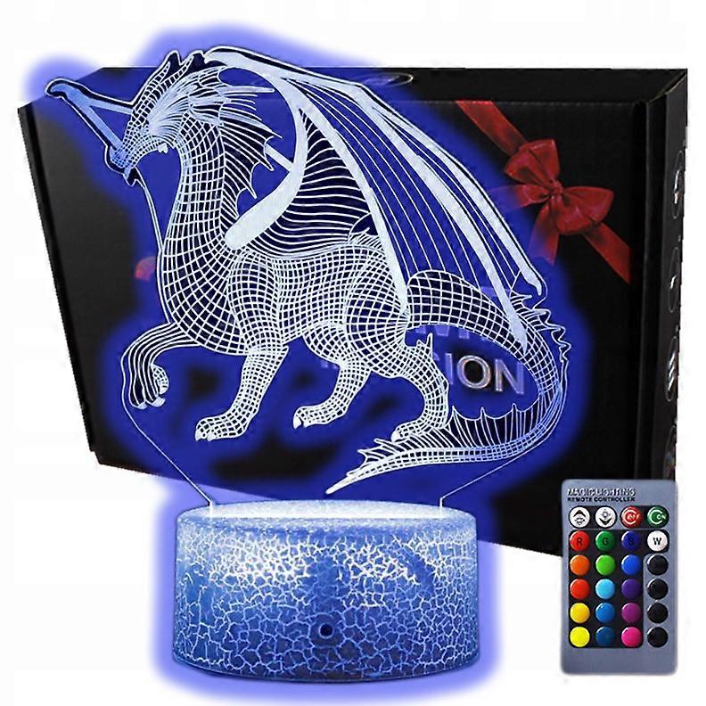 3D Nachtlicht LED + USB Dragon