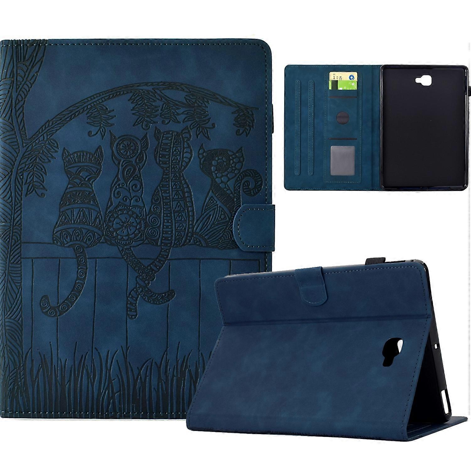 Cats Embossed Leather Smart Tablet Case