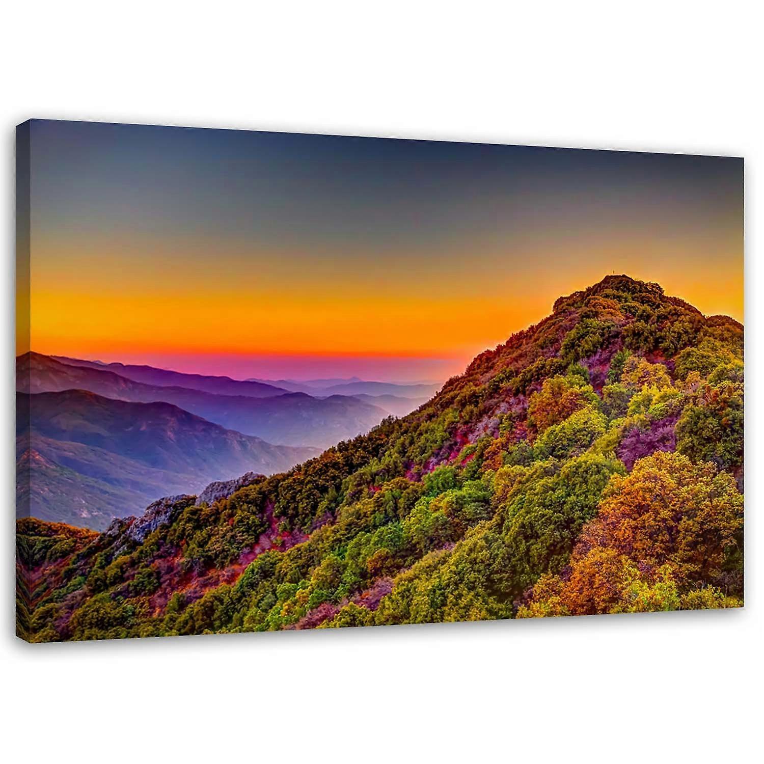 Impression sur toile, Collines colorées - 120x80