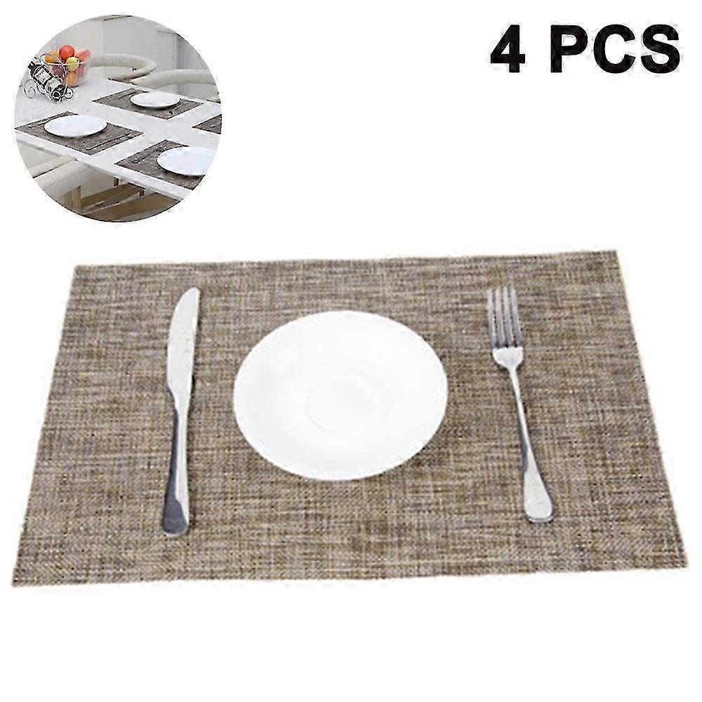 JiaWei Conjunto de 4 peças Resistente ao Calor Manchas Placemats Resistente ao uso na Mesa da Cozinha r9b