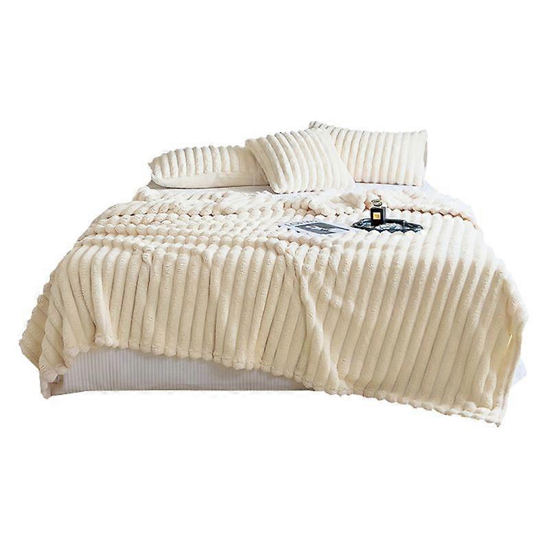 Solid color thickened plush blanket, flannel blanket, milk velvet cover blanket, nap blanket, sofa blanket 100*150cm