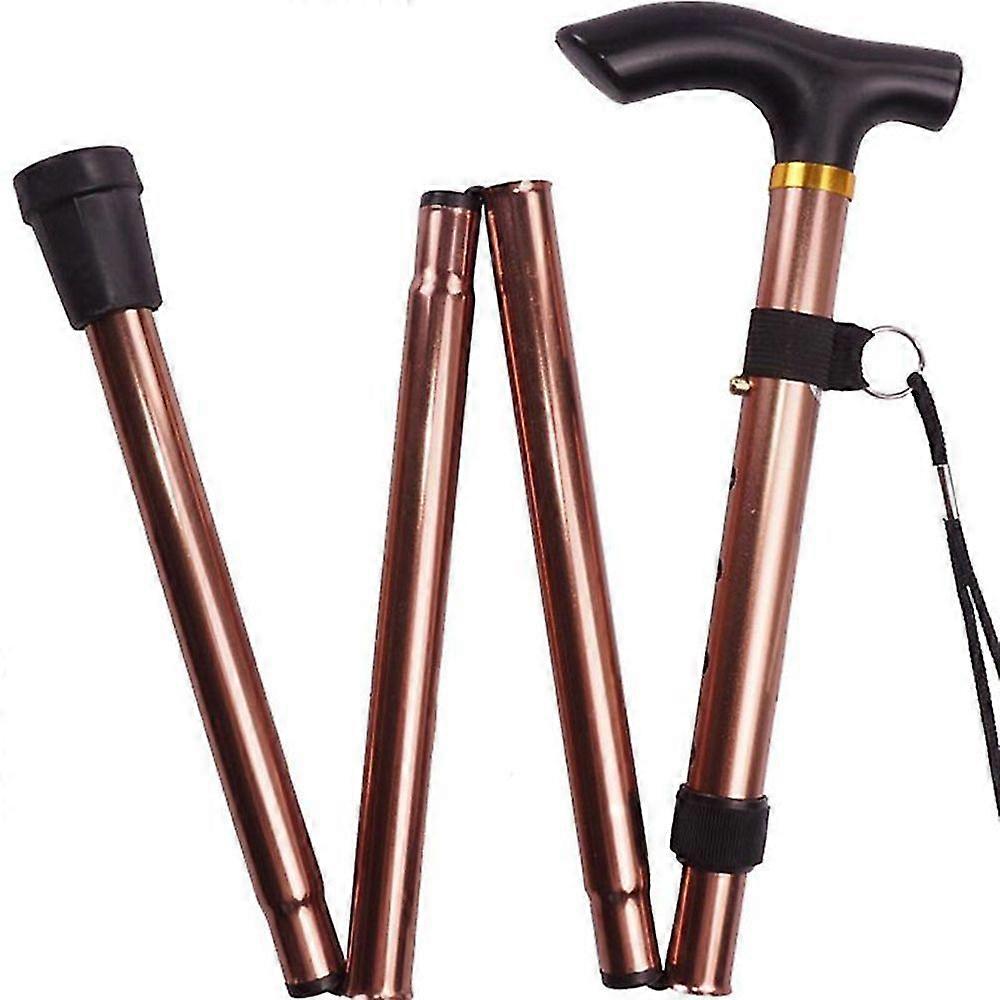HJyang Folding Cane, Adjustable Mobile Auxiliary Non-slip Cane UYE