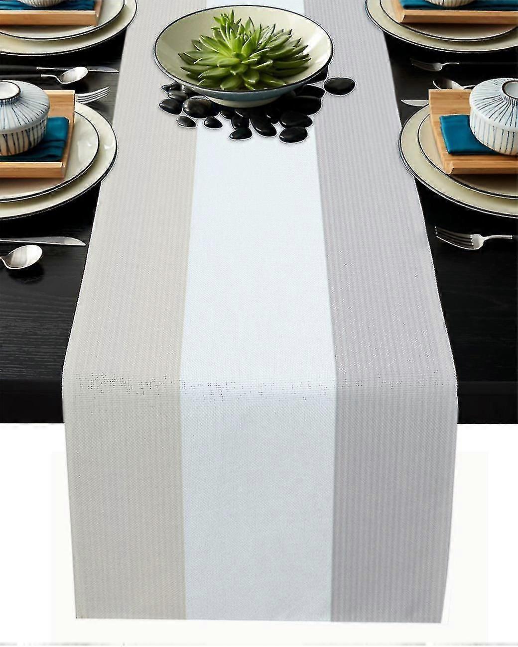 Luxury Table Runner Stripes Line Rectangle Pattern Birthday Party Hotel Dining Table High Quality Cotton And Linen Table Cloth