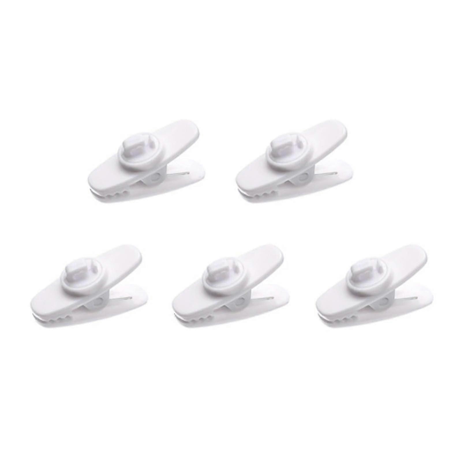 Portable Rotatable Plastic Cable Clip Clamp For Earphone(5pcs-white)