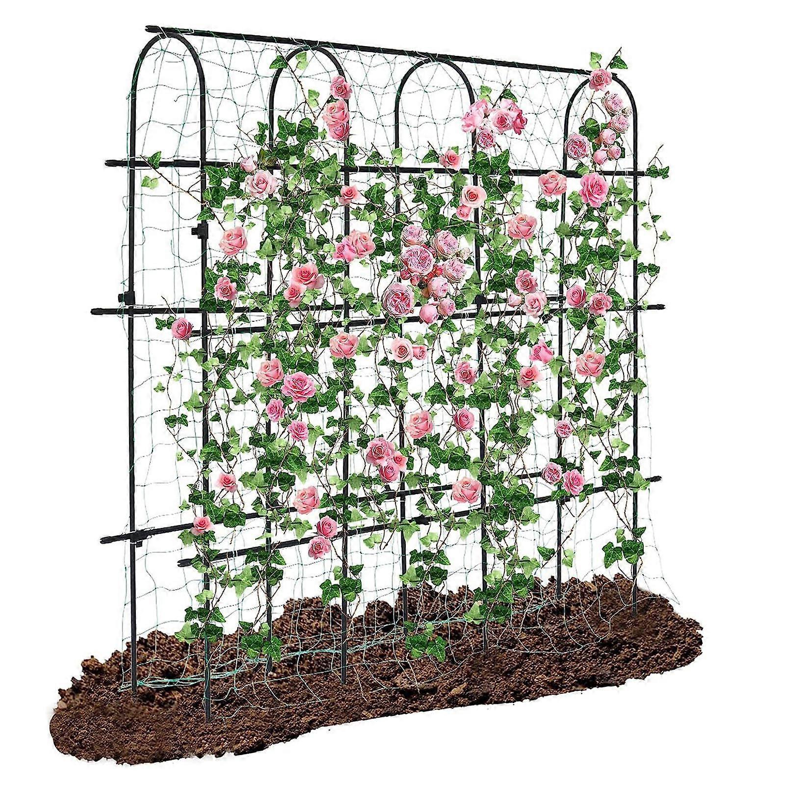 6×6 Feet Garden Trellis for Climbing Plant, Kalolary Large Garden Cucumber Trellis
