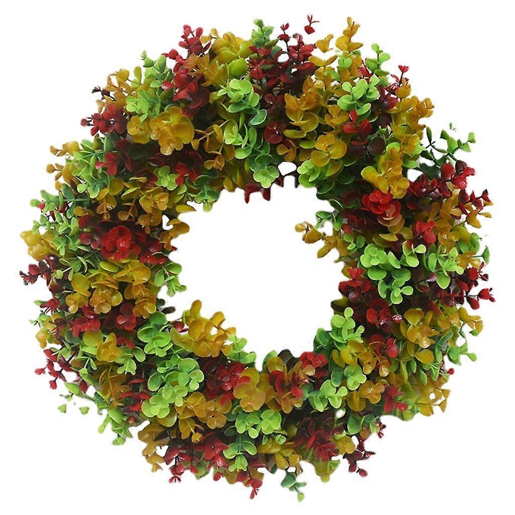Artificial Fall Floral Wreath with and Halloween Garland for Farmhouse Festival