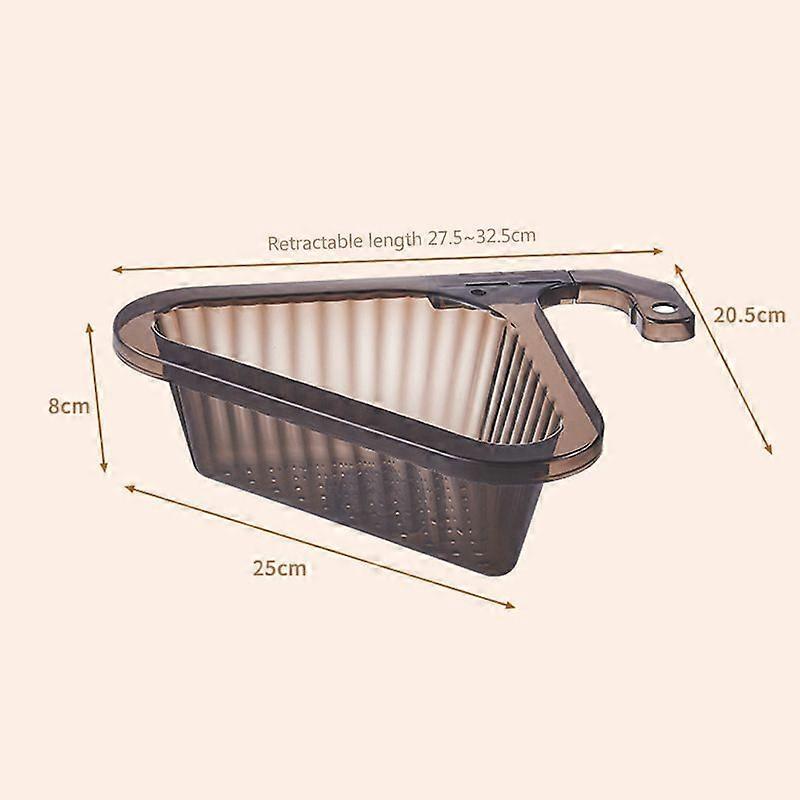 Stainless Plastic Steel Triangular Sink Strainer Drain Holder Kitchen Vegetable Fruit Filter Sink Shelf Hanging Storage StrainerCraft Pipe Cleaners