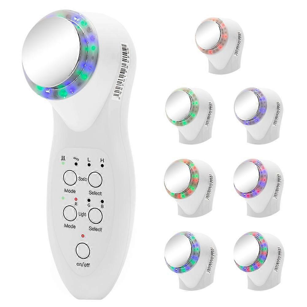 7 ألوان LED فوتون بالموجات فوق الصوتية تشديد الوجه رفع الجلد منظف التجاعيد مكافحة الشيخوخة الموجات فوق الصوتية تدليك جمال الوجه