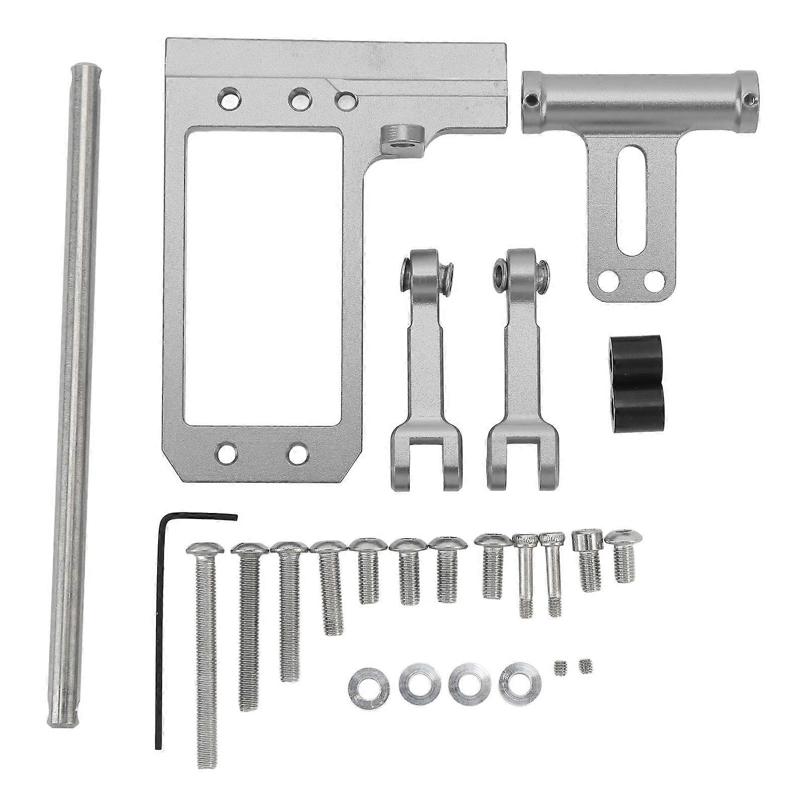 Servo Mount with Hydraulic Steering Link Ti Color Aluminum Alloy High Strength Adjustable Servo Bracket for VP F10 1/10 RC Car