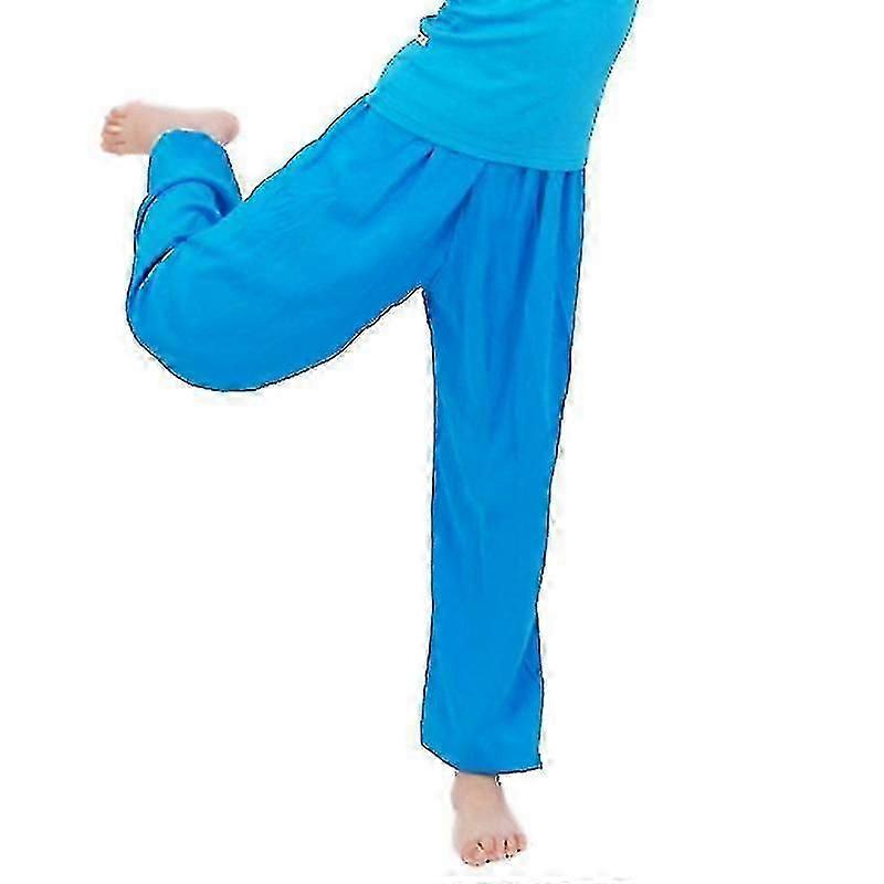 キッズ プレーン ルーズ ロング パンツ ヨガ ダンス ブルーマー アラジン トラウザーズ
