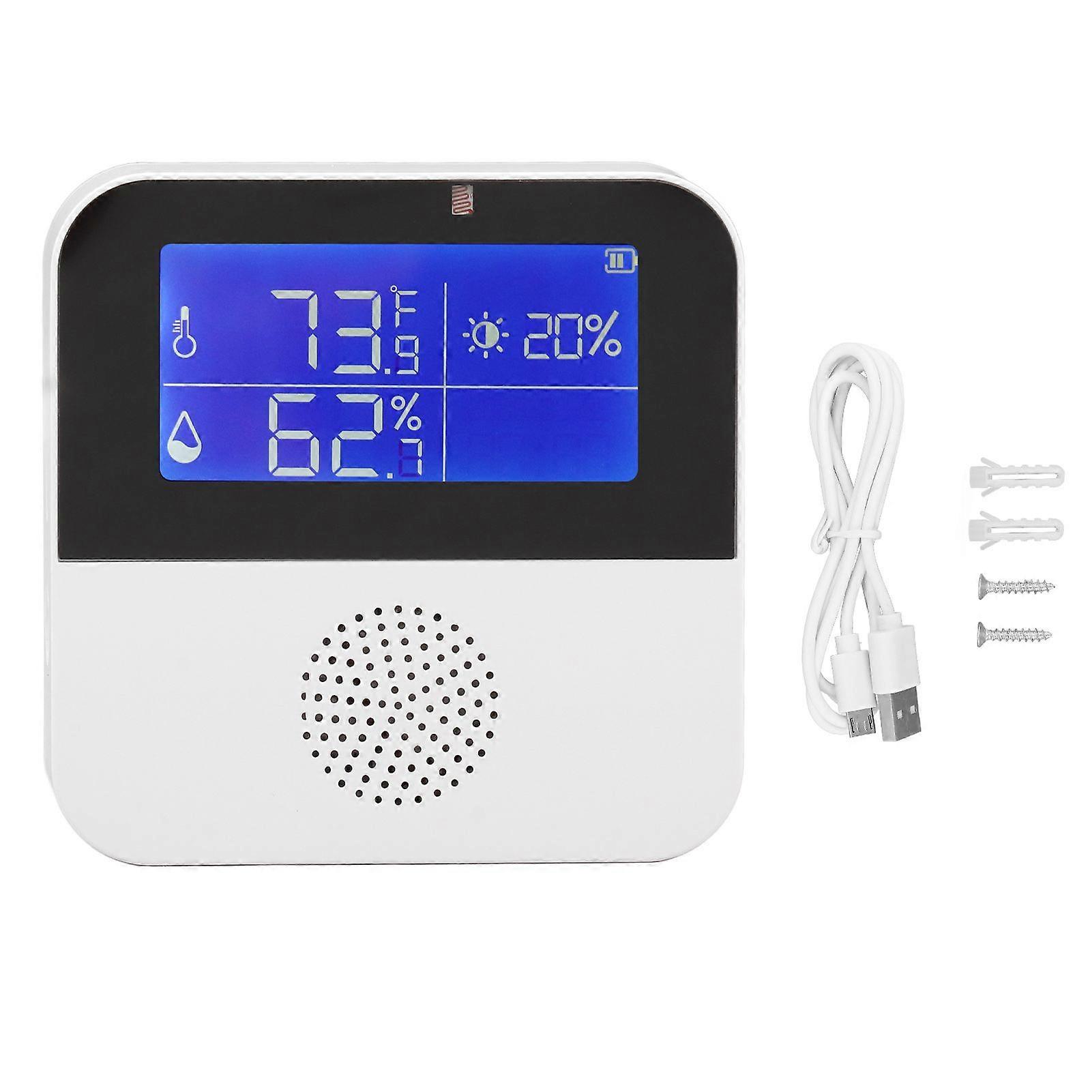 WiFi Humidity Temperature Sensor High Accuracy Smart Thermometer Hygrometer with 2.9 Inch LCD Screen