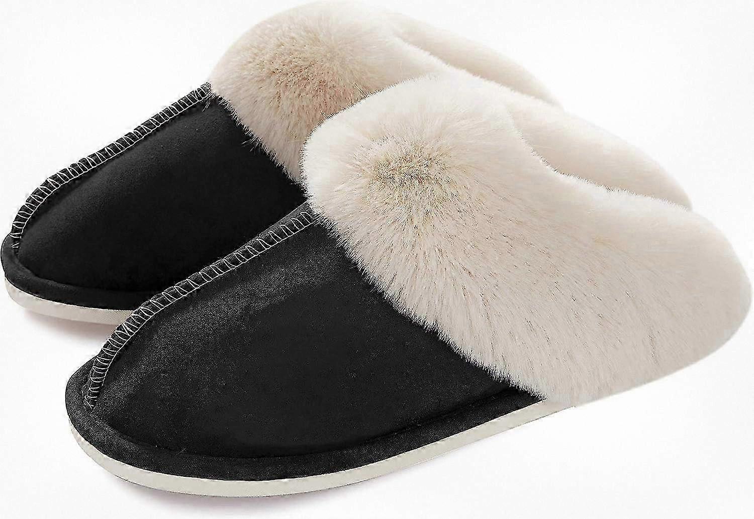 Cozy Memory Foam Women's Slippers, Soft and Fluffy Slip On House Footwear with Anti-Skid Plush Design for Indoor and Outdoor Use