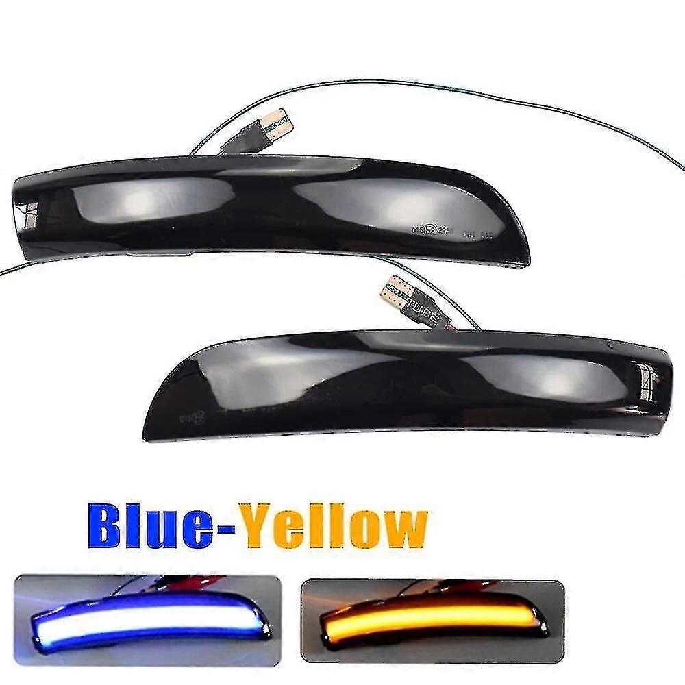 2pcs Dynamic Blinker Led Turn Signal Lights Smoked Flowing Rear View Mirror Lights Indicator For Ford Kuga Ecosport 2013-2018