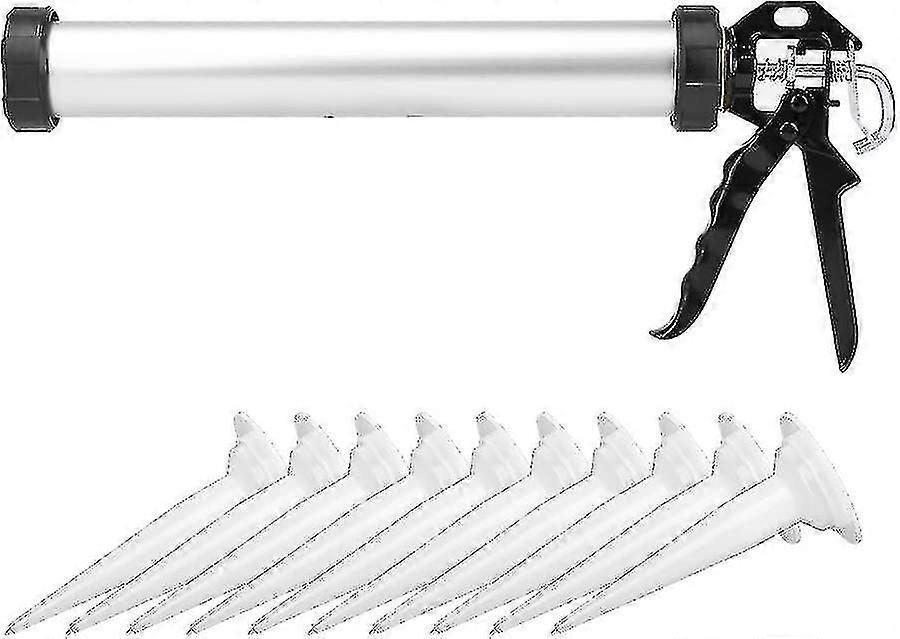 600ml Silicone Caulking Gun With 10 Nozzles