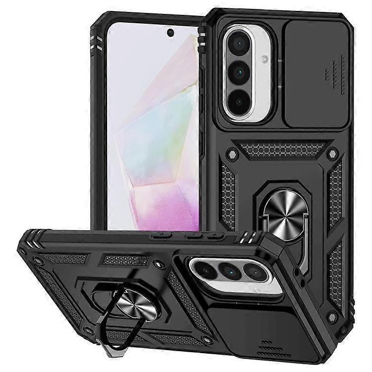 Compatible For Samsung Galaxy A36 5G Case PC + TPU Phone Cover with Lens Protection Kickstand