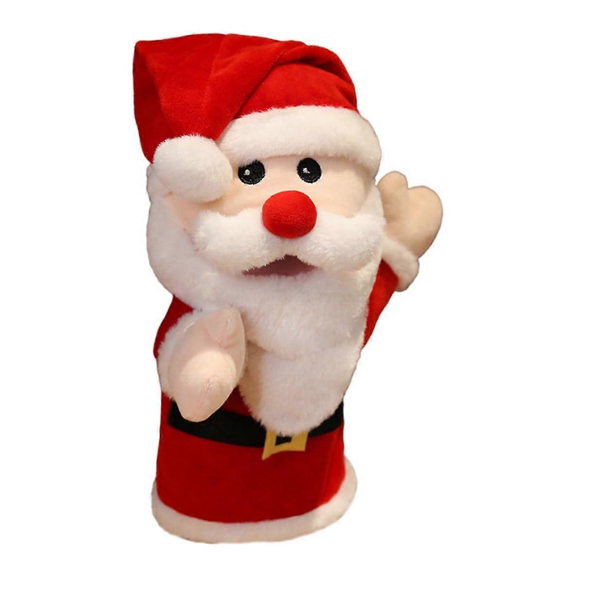 Santa Finger Puppet 1-Piece Plush, Interactive Storytelling Toy For Imagination Development, Santa Claus Character