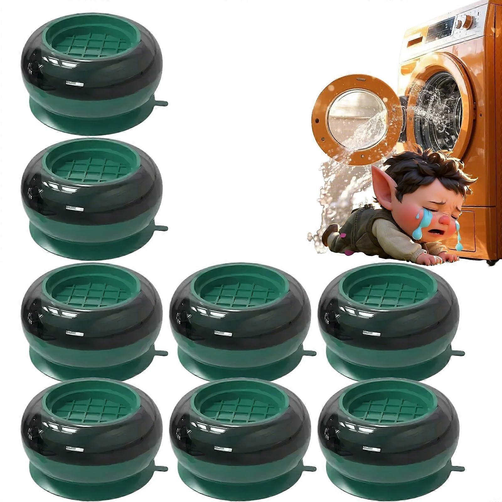 Waschmaschine Fußmatte Anti Vibration Pads Gummi Möbel Heben Fuß Basis Khlschrank Untersttzung Dämpfer Stand (Green,8 PCS)