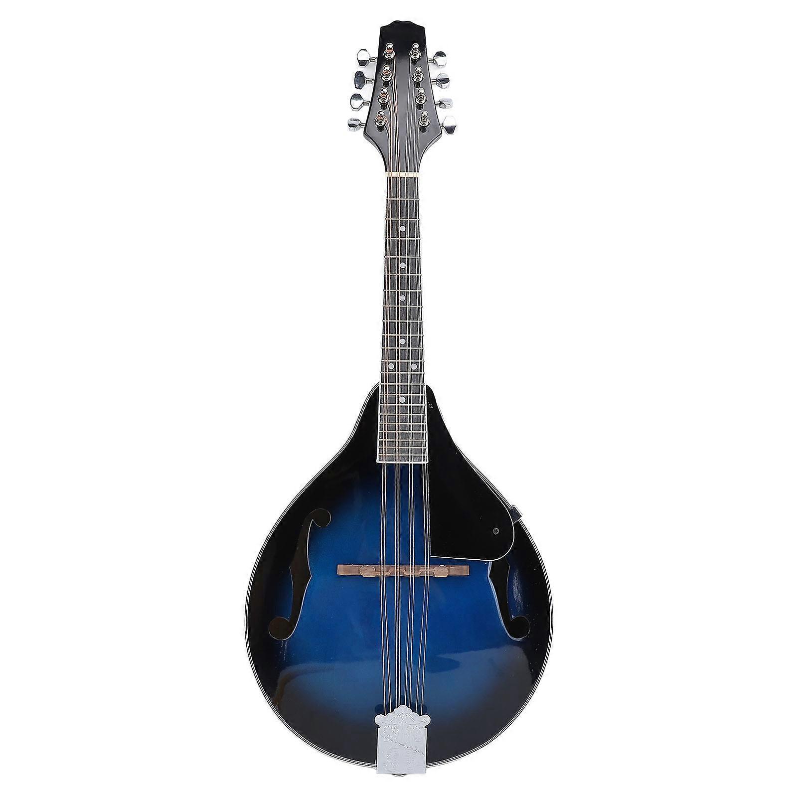 A Style Mandolin Wooden 8 String Mandolin with Chrome Open Gear Tuners for Band Individual Performance