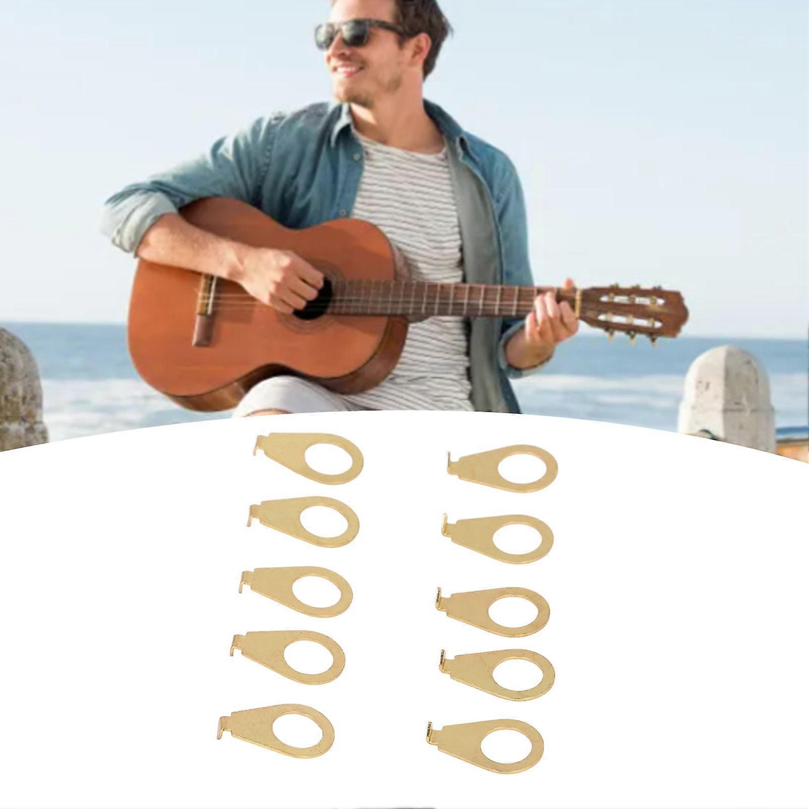 10PCS Guitar Knobs Pointer Indicator Plate Iron Guitar Potentiometer Indicator Spacer Gold 