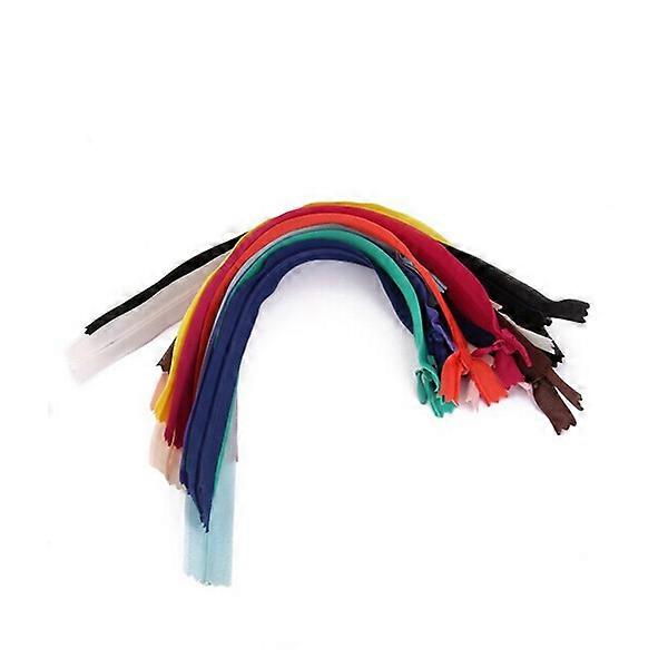 50pcs 7-inch Nylon Invisible Conceal Zippers for Sewing (Random Color)