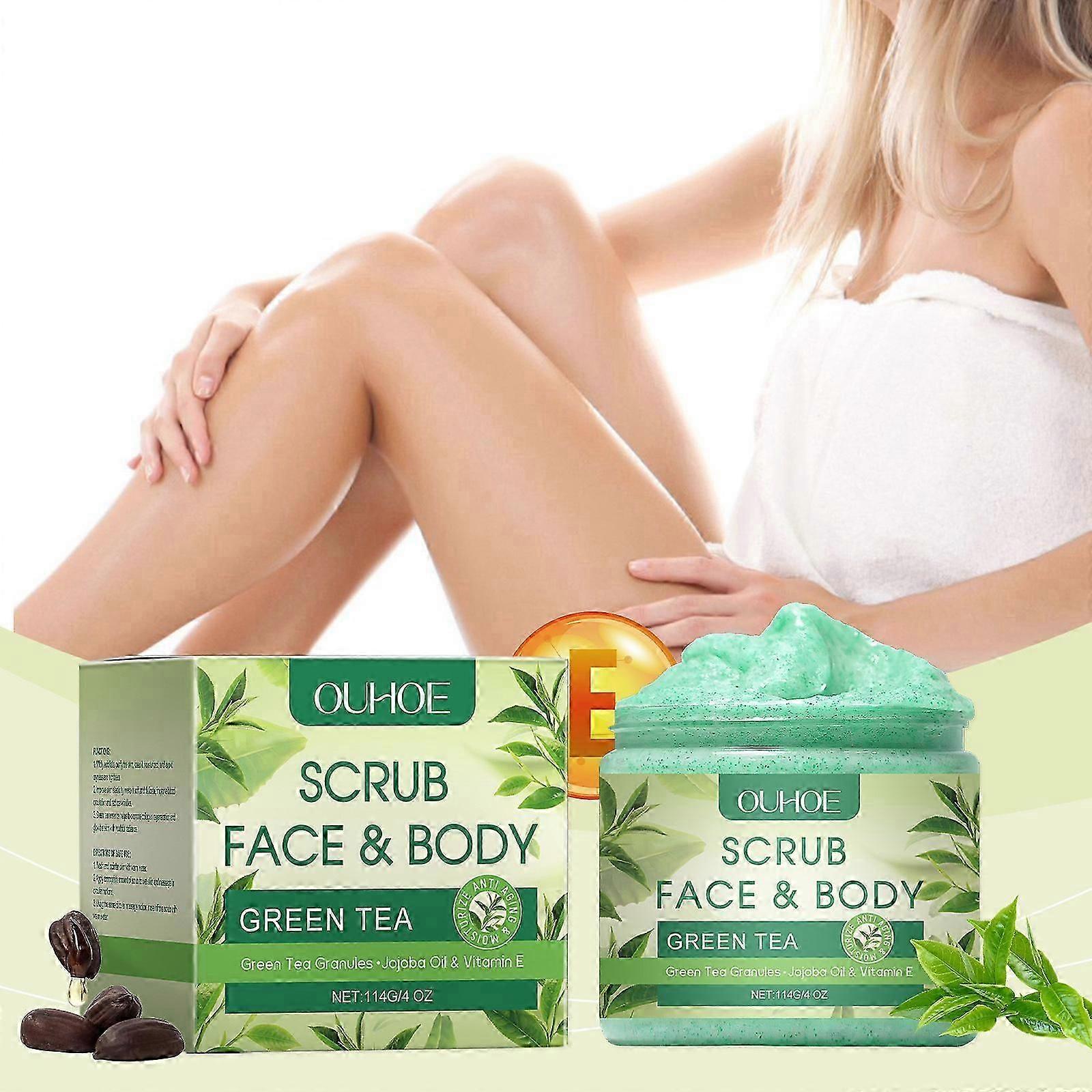 Green Tea Face &; Body Scrub, Αναζωογονητική Απολέπιση &Απαλός Καθαρισμός, Απολέπιση Προσώπου Και Σώματος, Απολέπιση Σώματος, Λείο Και Θρεμμένο Δέρμα