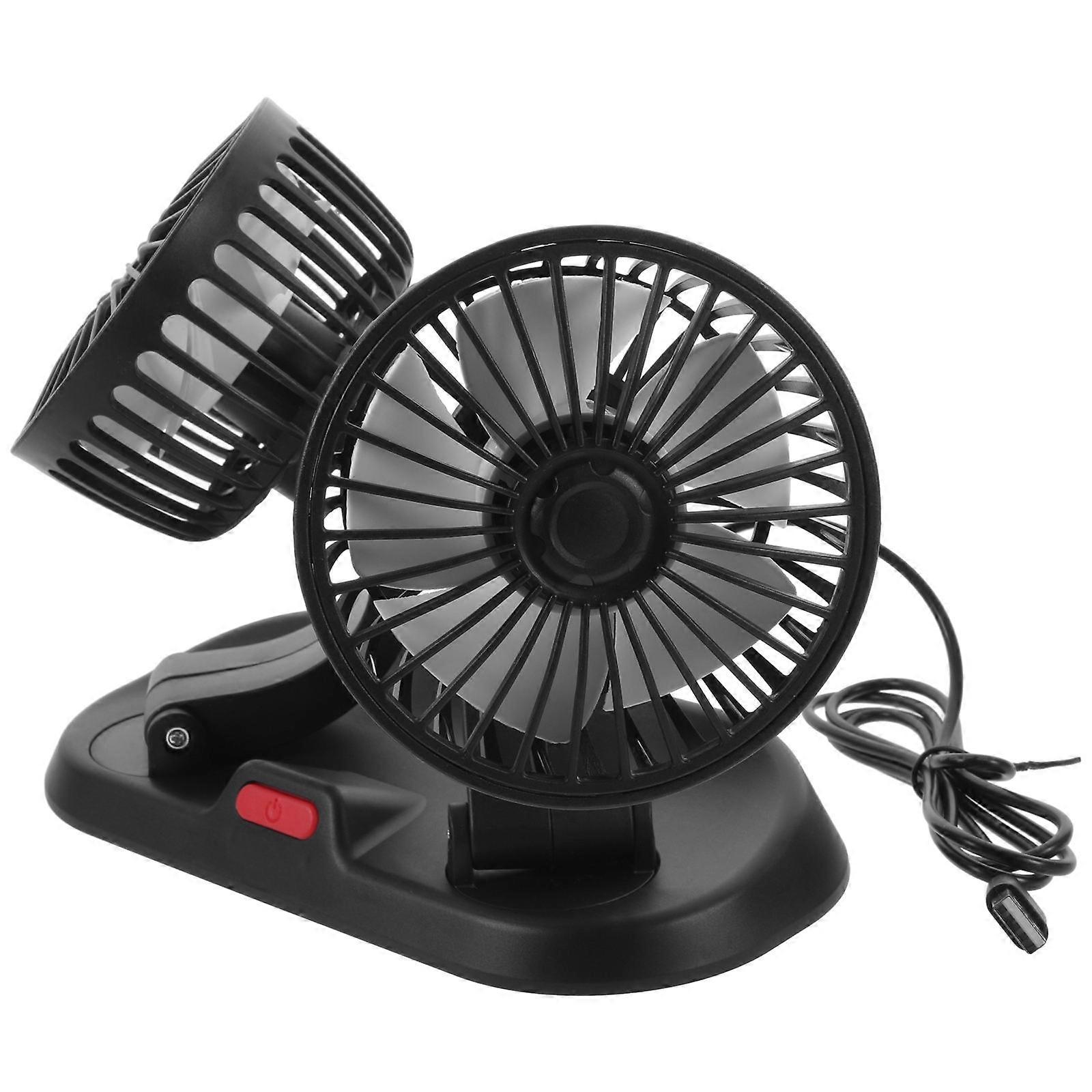 Versatile Dual-head Fan for Cars with Multi-Scene Usability