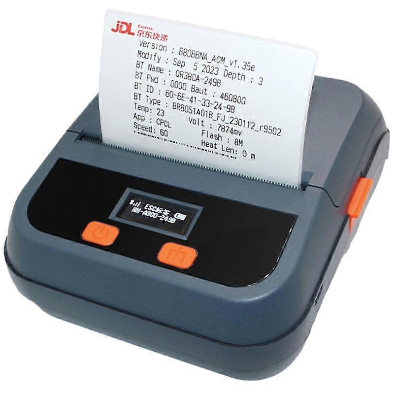 TPL80H Portable Thermal Label Printer Wireless Mobile Receipt Printer,USB+Bluetooth-compatible Versi