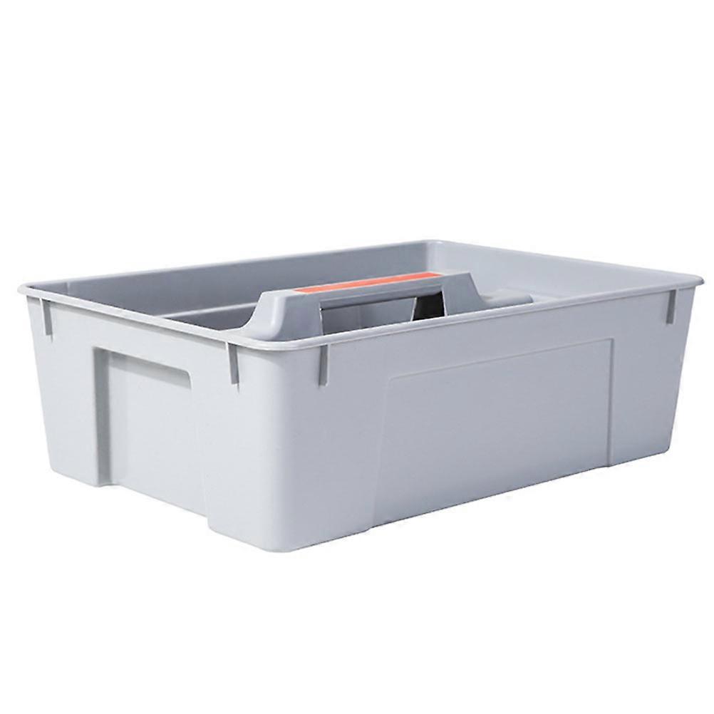 Portable Storage Box for Home Use Grey PP Material Sturdy and with Compact Size 1 Pc