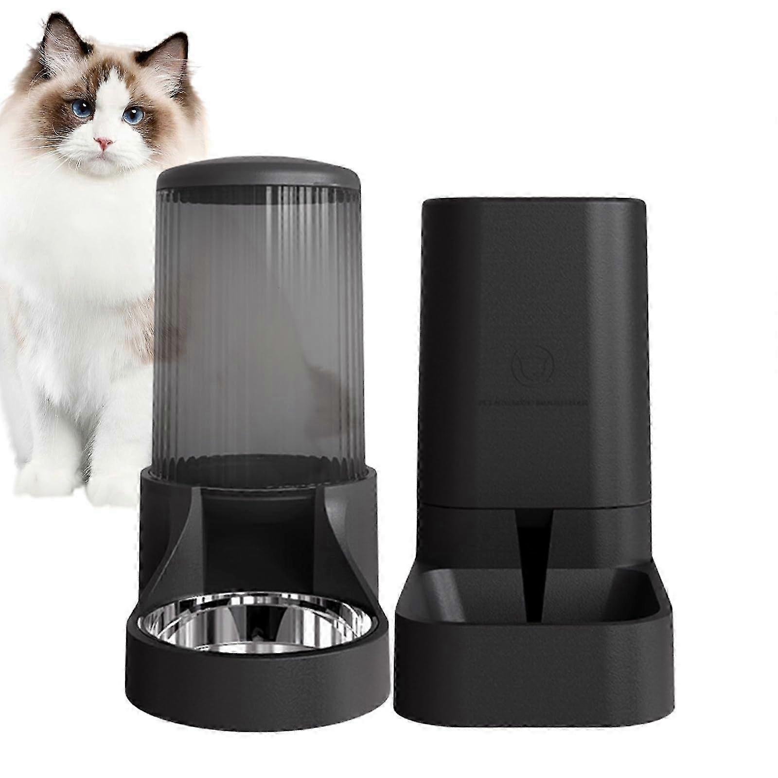 2025 Gravity Automatic Pet Feeder and Water Dispenser (3.8L×2) for Puppies