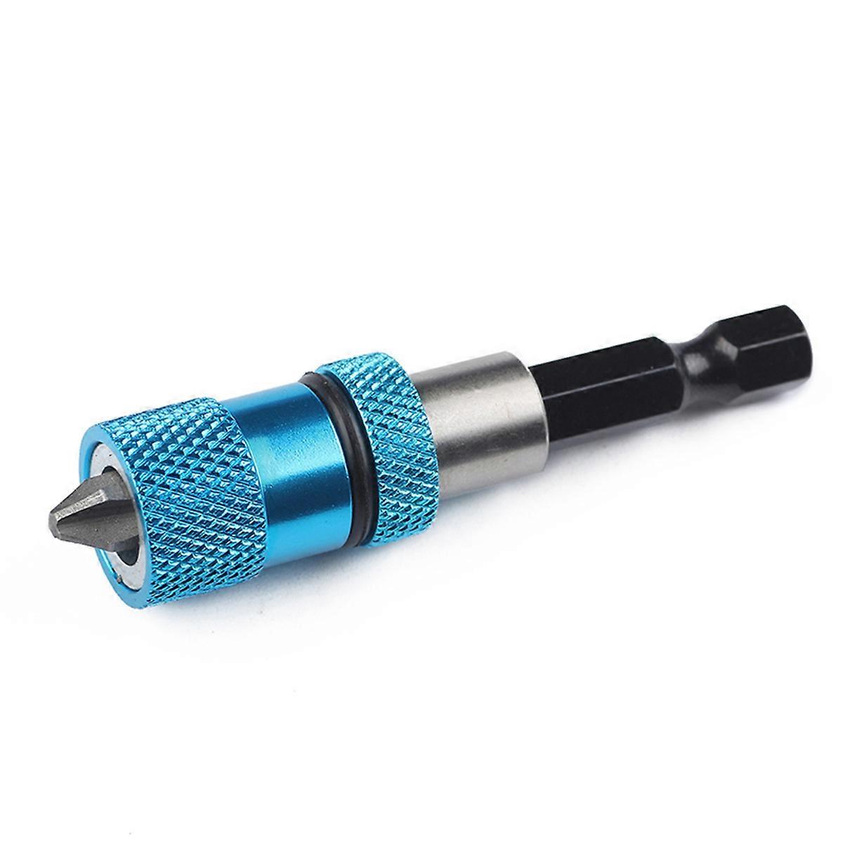 Magnetic Socket Holder Electric Drill Extension Rod Screwdriver Bits Accessory Blue 6X14X14Cm Workshop 1Set