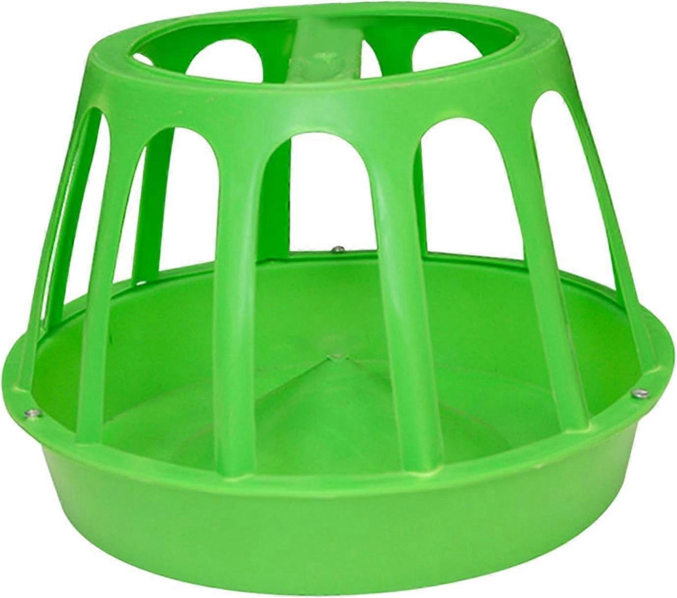 Poultry Feeder Round Chicken Trough Feeder with Drain Holes for Chickens, Quail, Turkey, Geese, and Livestock