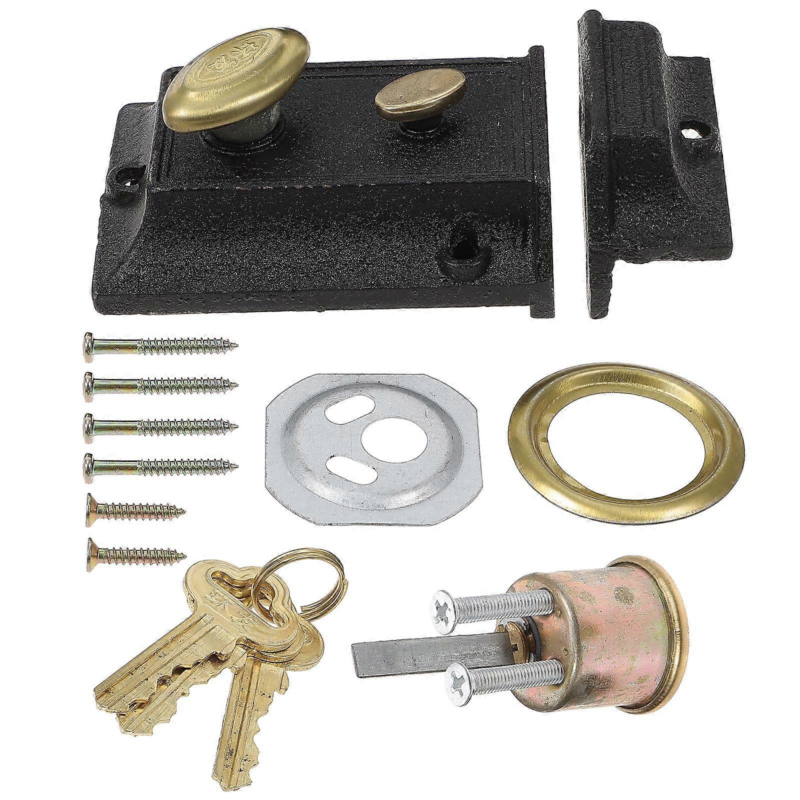 1 Ensemble Vintage Printemps Porte Serrure Ancienne Porte Remplacement Antivol Serrure pour la Sécurité À La Maison