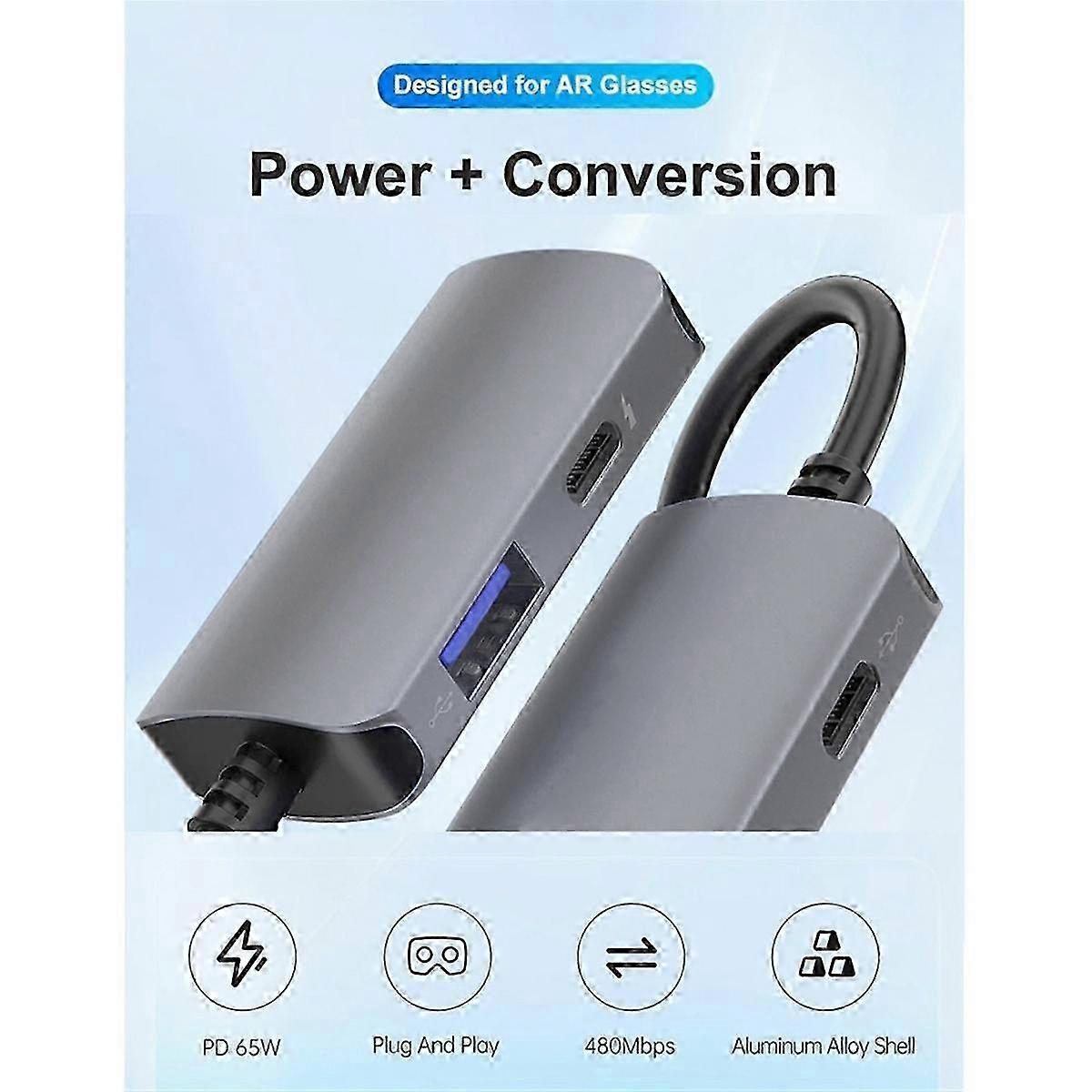 USB-C to Type C Converter for ,Switch,StemDeck, Air Plus, Vision AR Glass Power Conversion