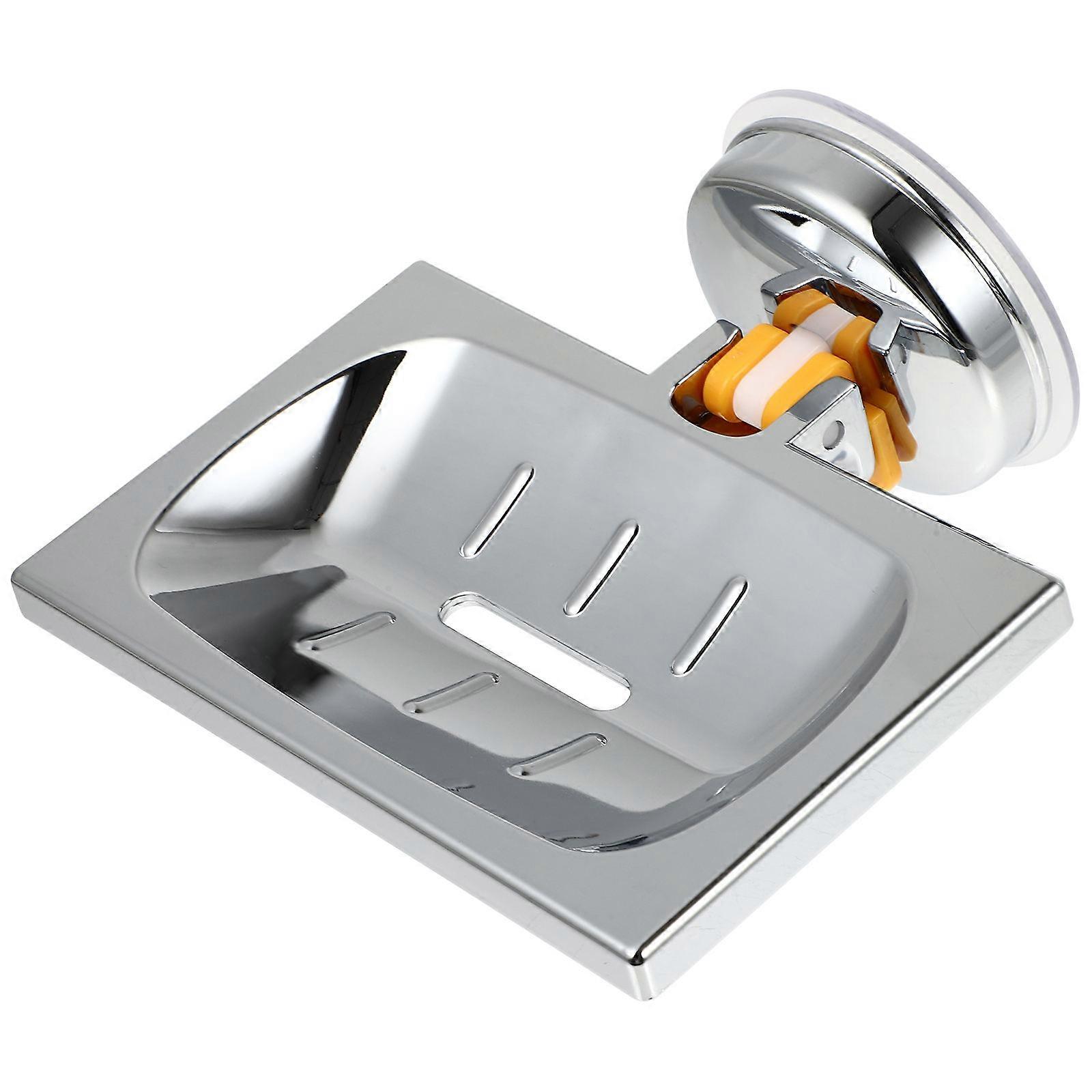 Bath Soap Dish Suction Cup Soap Tray Drainage Waterproof Storage 1Pack