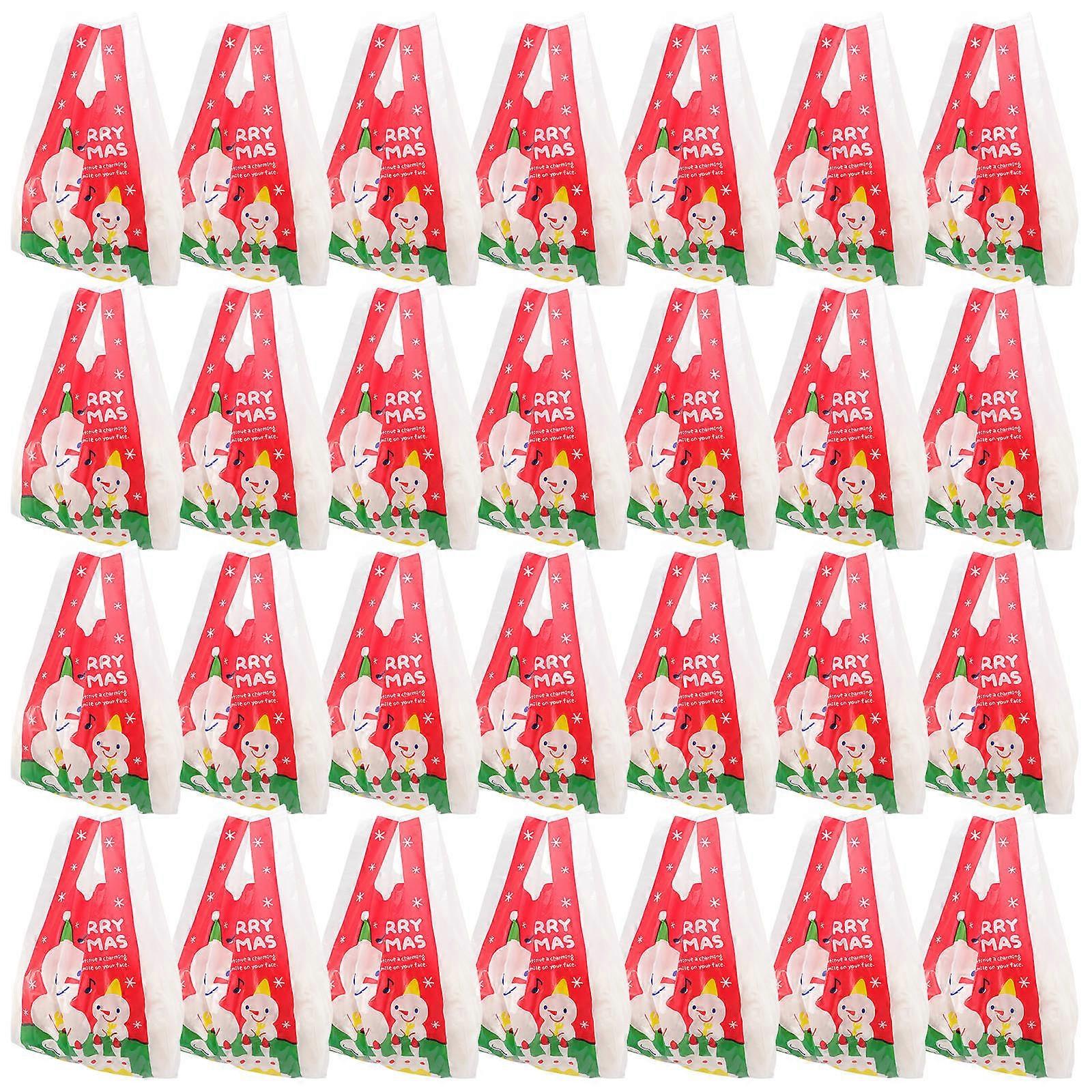 Plastic Party Favor Bags Christmas Snowman Plastic Bag Parties present Giving Assorted Color 45x27cm 50Pack