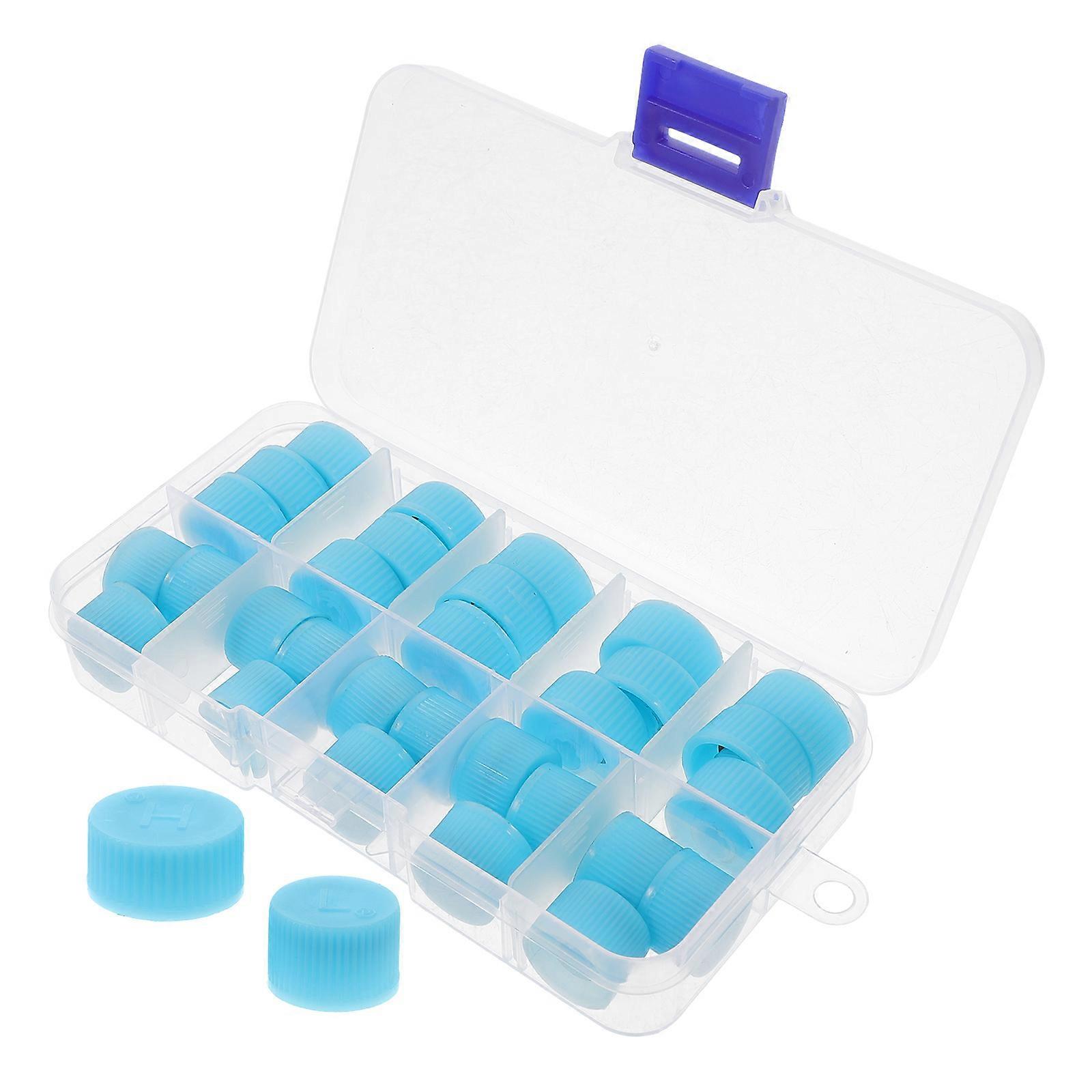 30pcs Valve Core Seal Caps Refrigeration Port Covers for AC System Debris Protection Easy Installation Universal Fit for Various Vehicles