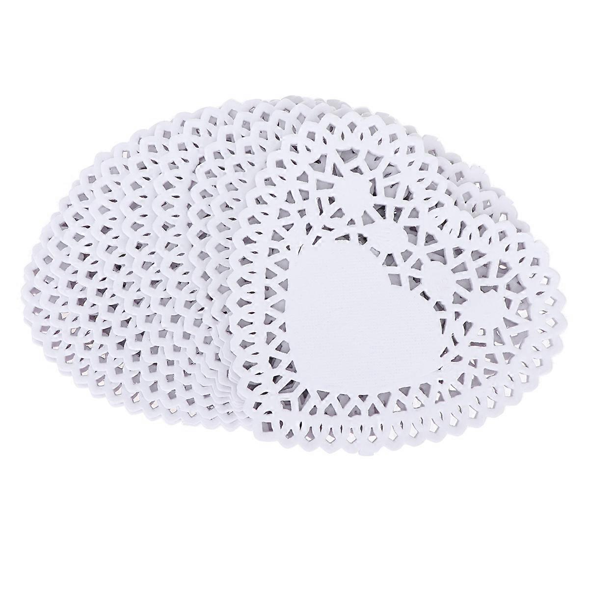 Fillable Cake Display Board White Heart Shaped 4 Inches For Transporting Cakes And Desserts 250Pcs