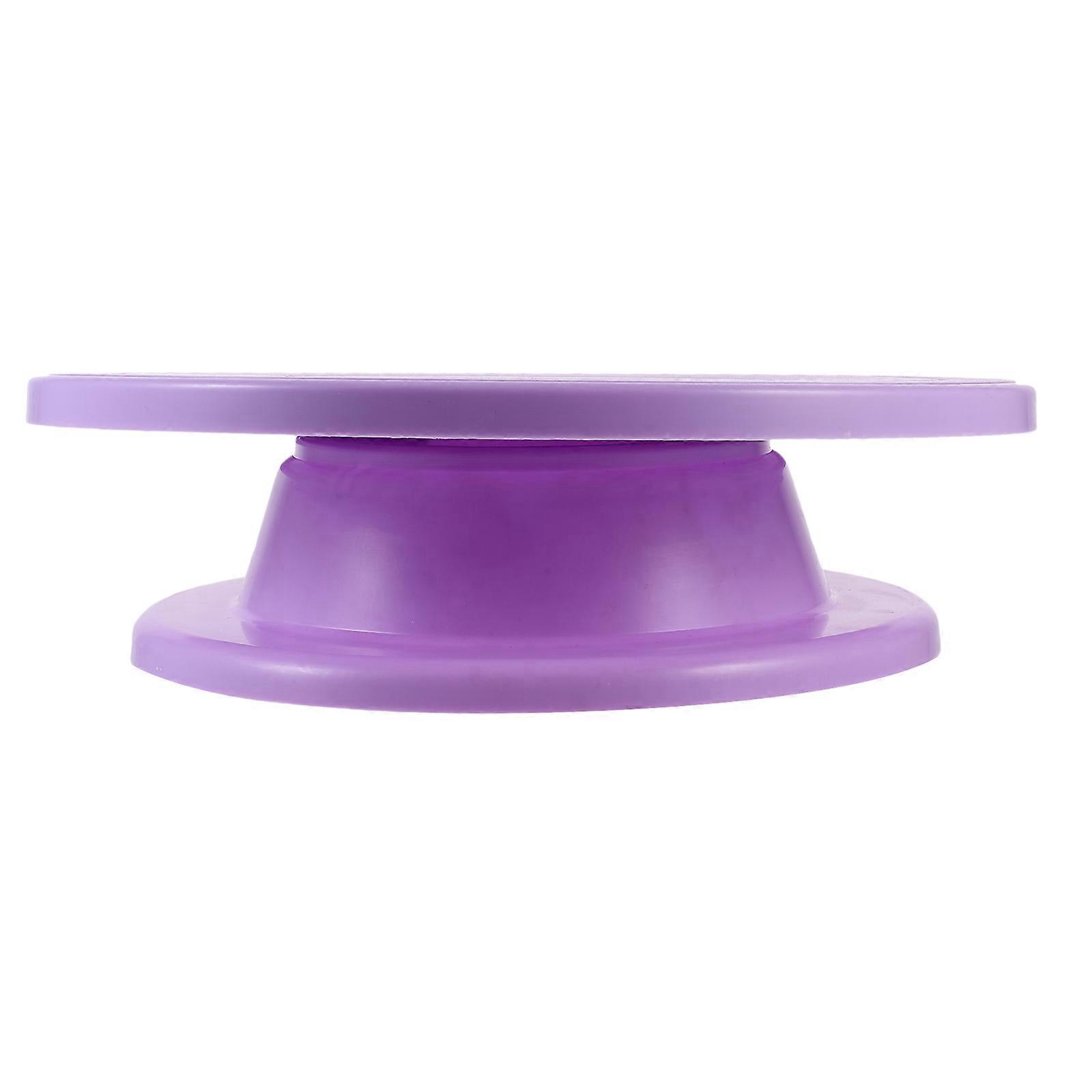 Round Cake Stand Purple Plastic For Baking Tools 1Set