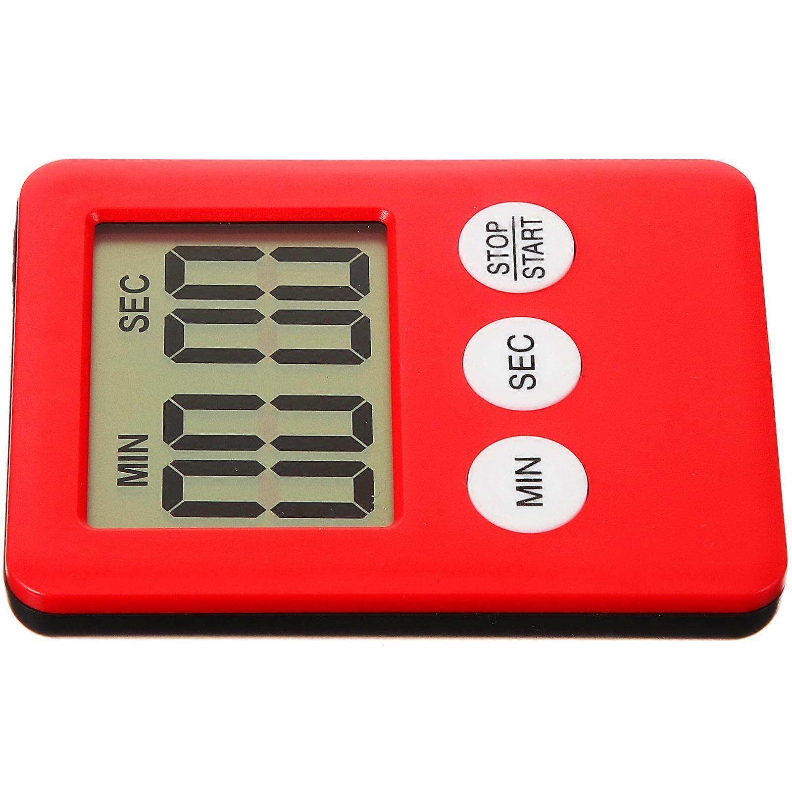 Timer Kitchen Timer For Home Baking Compact Rectangular Shape Red 1Pcs