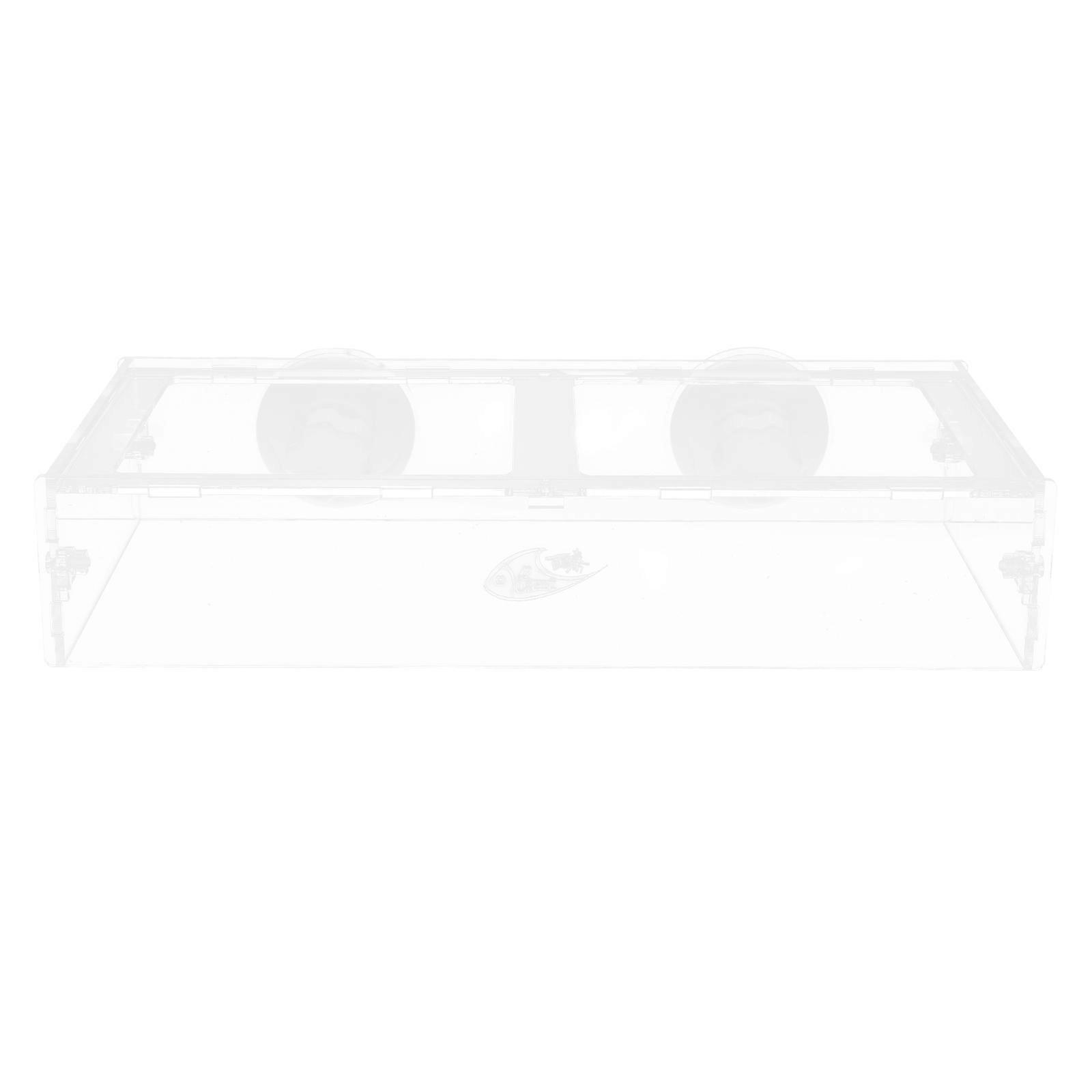 Acrylic Fish Feeding Circle with Suction Cup for Freshwater Tanks Transparent 1pc