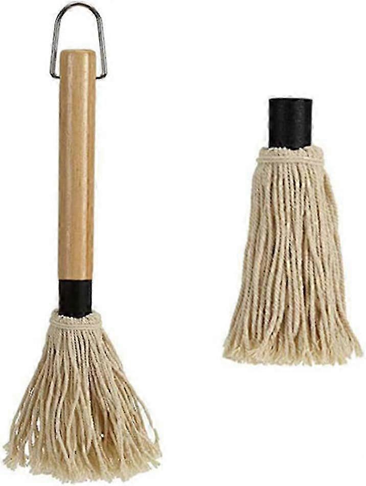 1 Pack BBQ Basting Brushes Set with Sauce Pot & Extra Heads