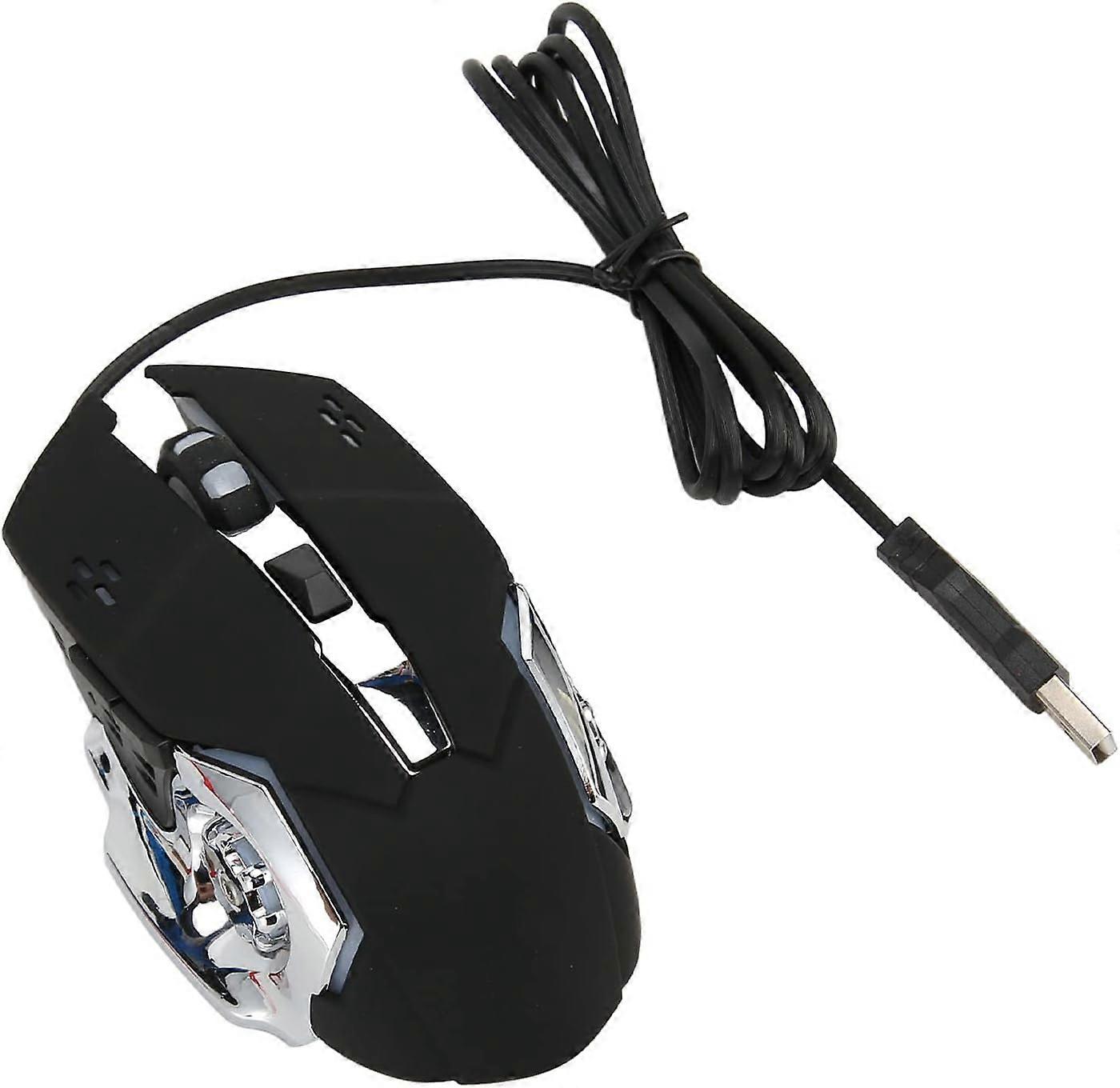Wired Gaming Mouse, RGB Backlight, 4 Dpi Adjustable 3600,6 Buttons, Ergonomic USB Optical Mouse
