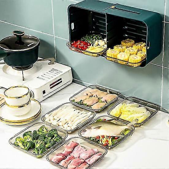 Organize Kitchen with Our Punch-free Vegetable Preparation Plate Multi-layer Food Storage Tray Strong Load Bearing Capacity And Easy-to-clean