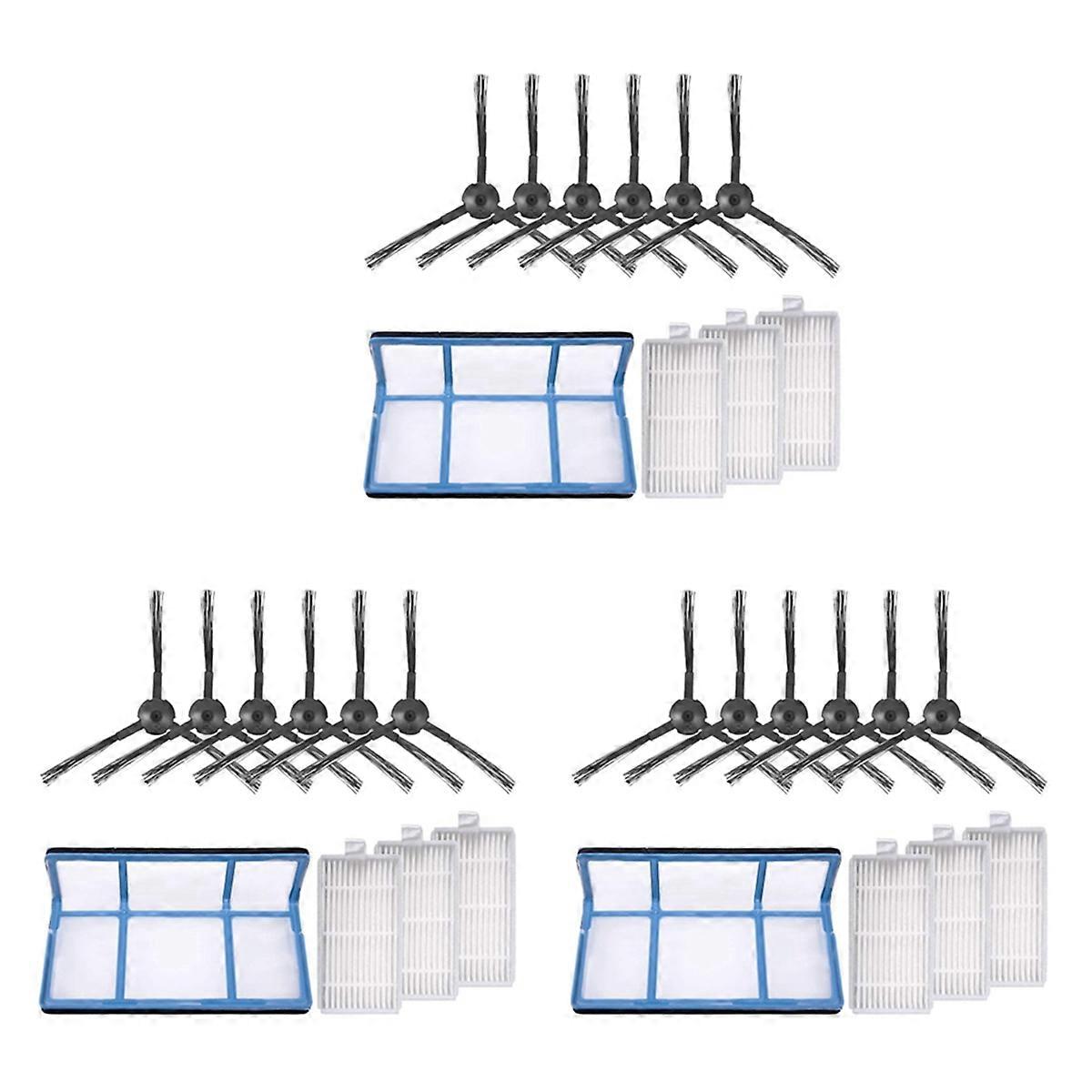 Replacement 1x Primary Filter+3x Filters+6x Side Brushes