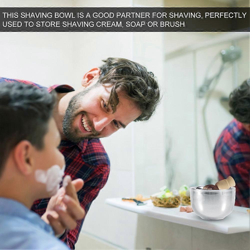 Stainless Steel Shaving Cream and Soap Mug for Men, Durable Hair Styling Accessory