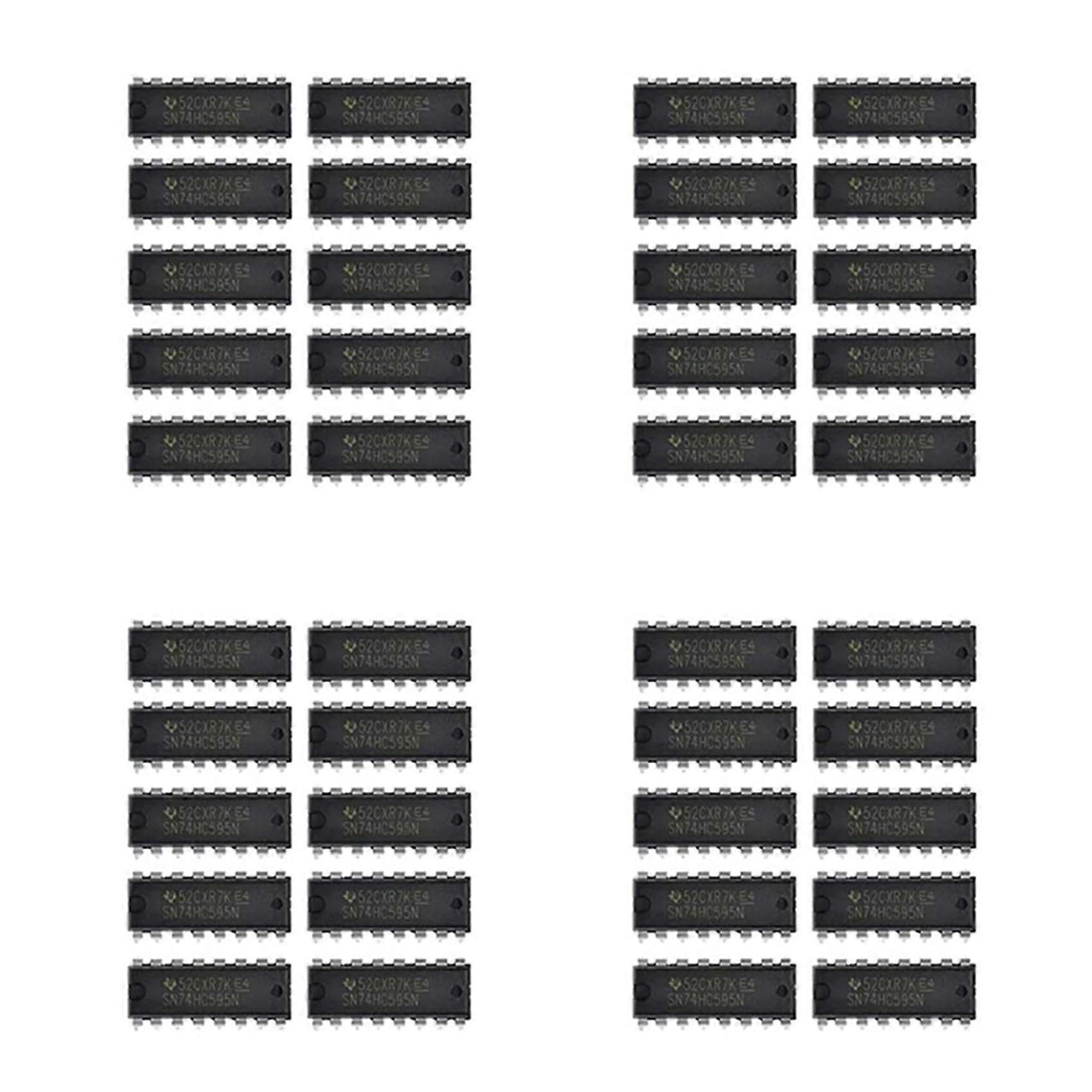 74HC595 IC Pack of 40 DIP-16 Shift Register SN74HC595N Logic Device for Arduino and Microcontroller Projects