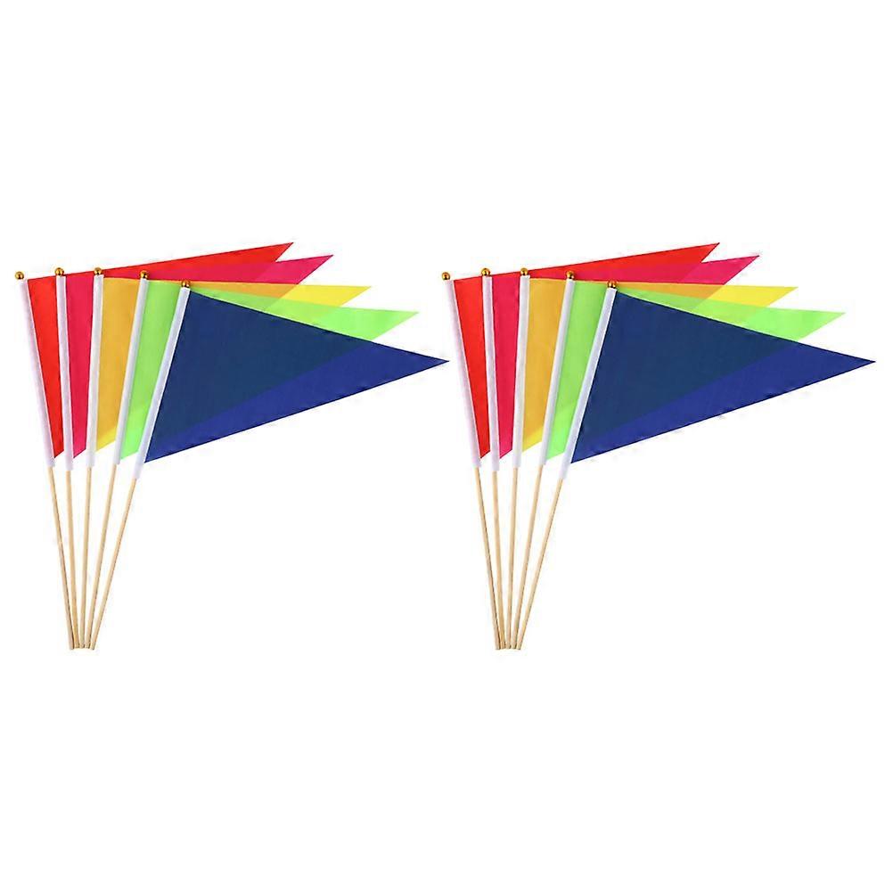Flags Markers Small Yard Flags General Users Assorted Color 10Pcs